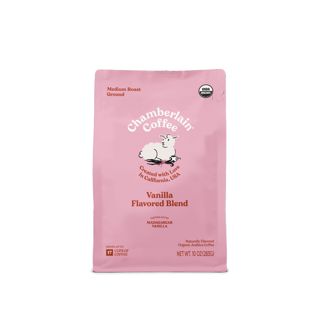 Organic Vanilla Coffee Blend  Product Shot Front