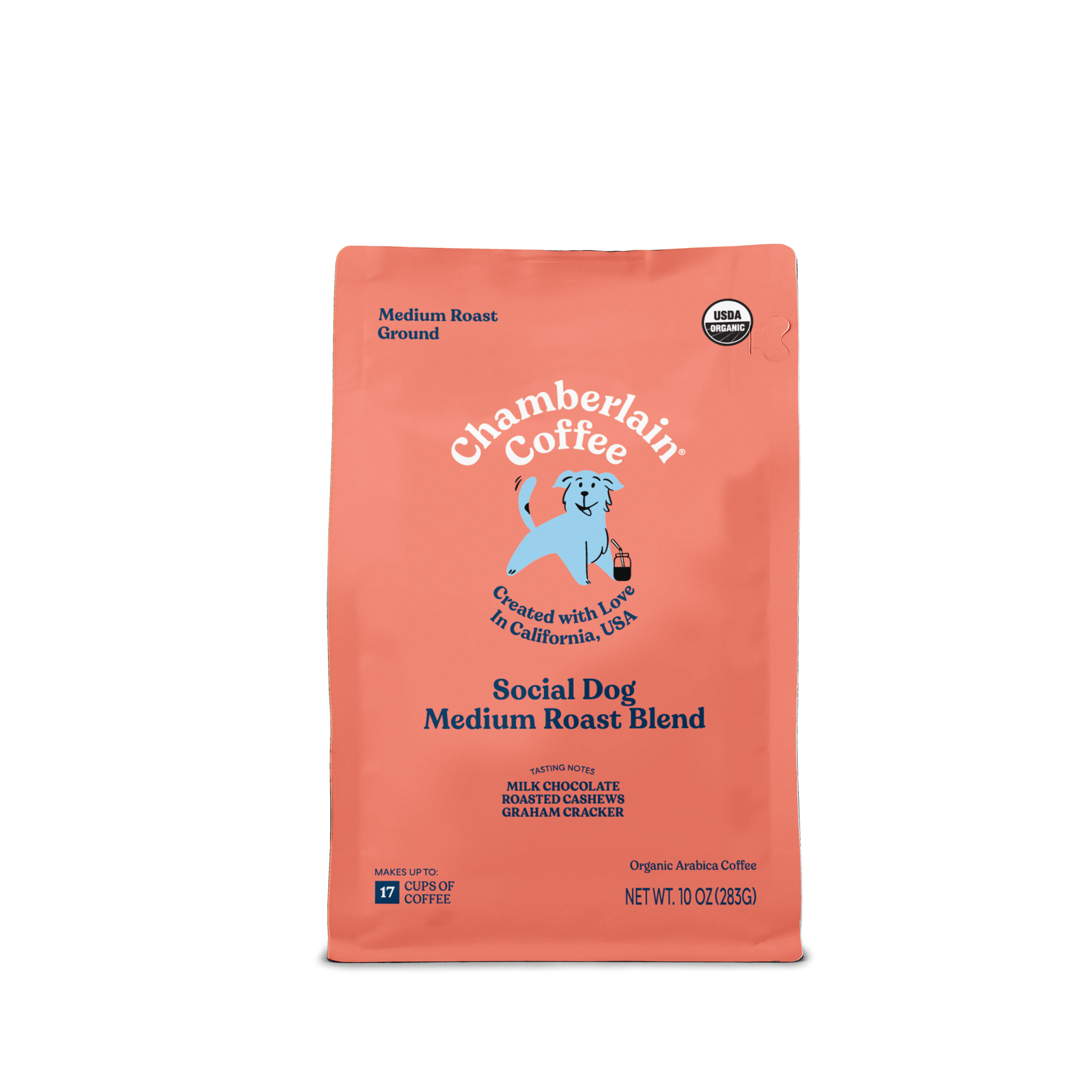 Organic Medium Roast Coffee Blend  Product Shot Front